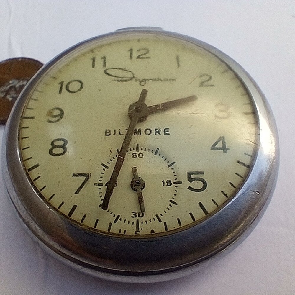 Vintage Ingraham Biltmore Pocket Watch - Parts Only